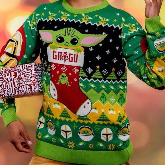 Star Wars:
Away on A Razorcrest Baby Yoda/Grogu Christmas Sweater NWT 3xl size - Picture 2 of 14